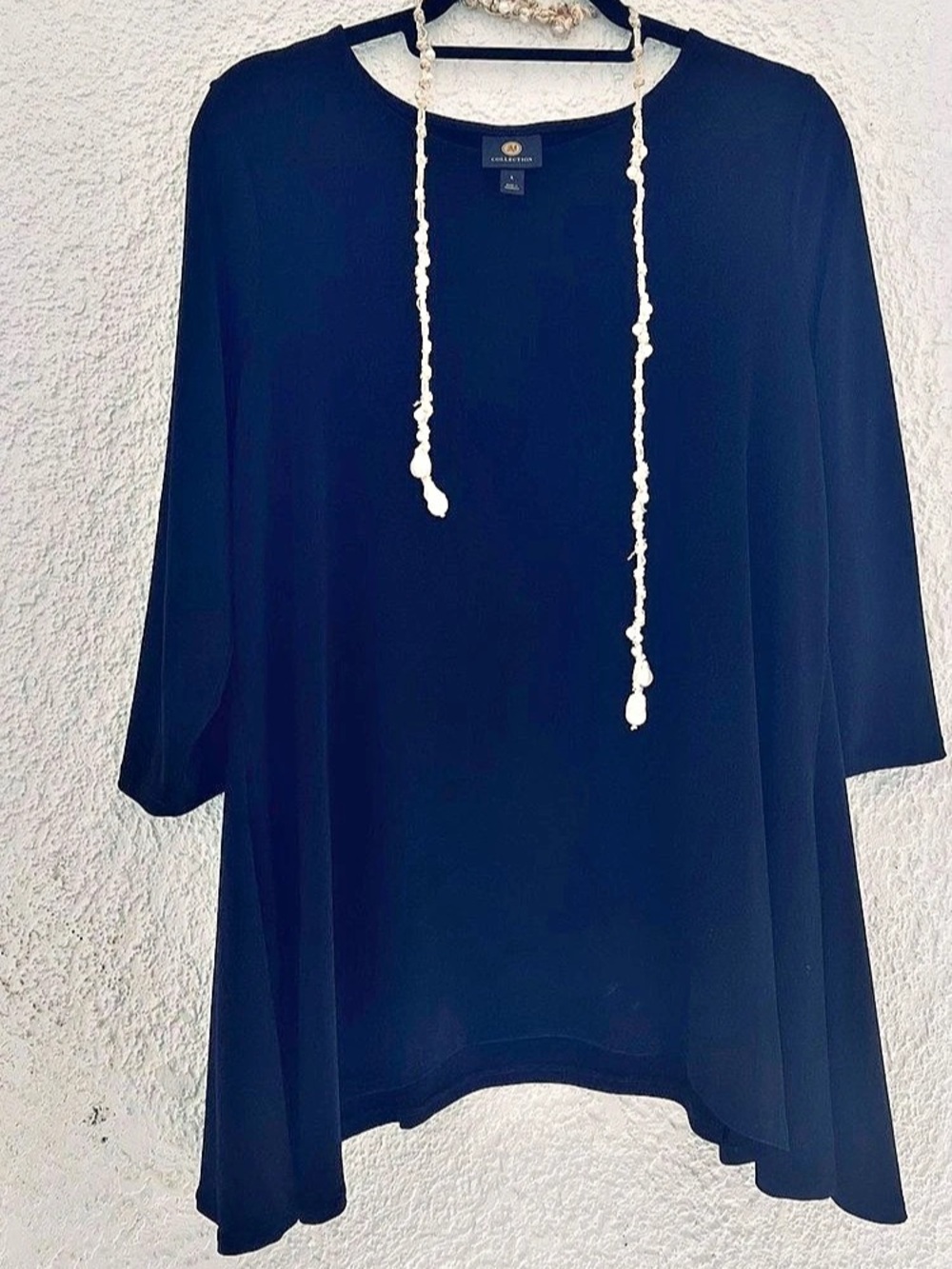 JM Collection Long Sleeve Tunic in Black Size 2X Like New